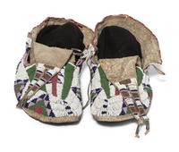 Sioux Beaded Hide Moccasins