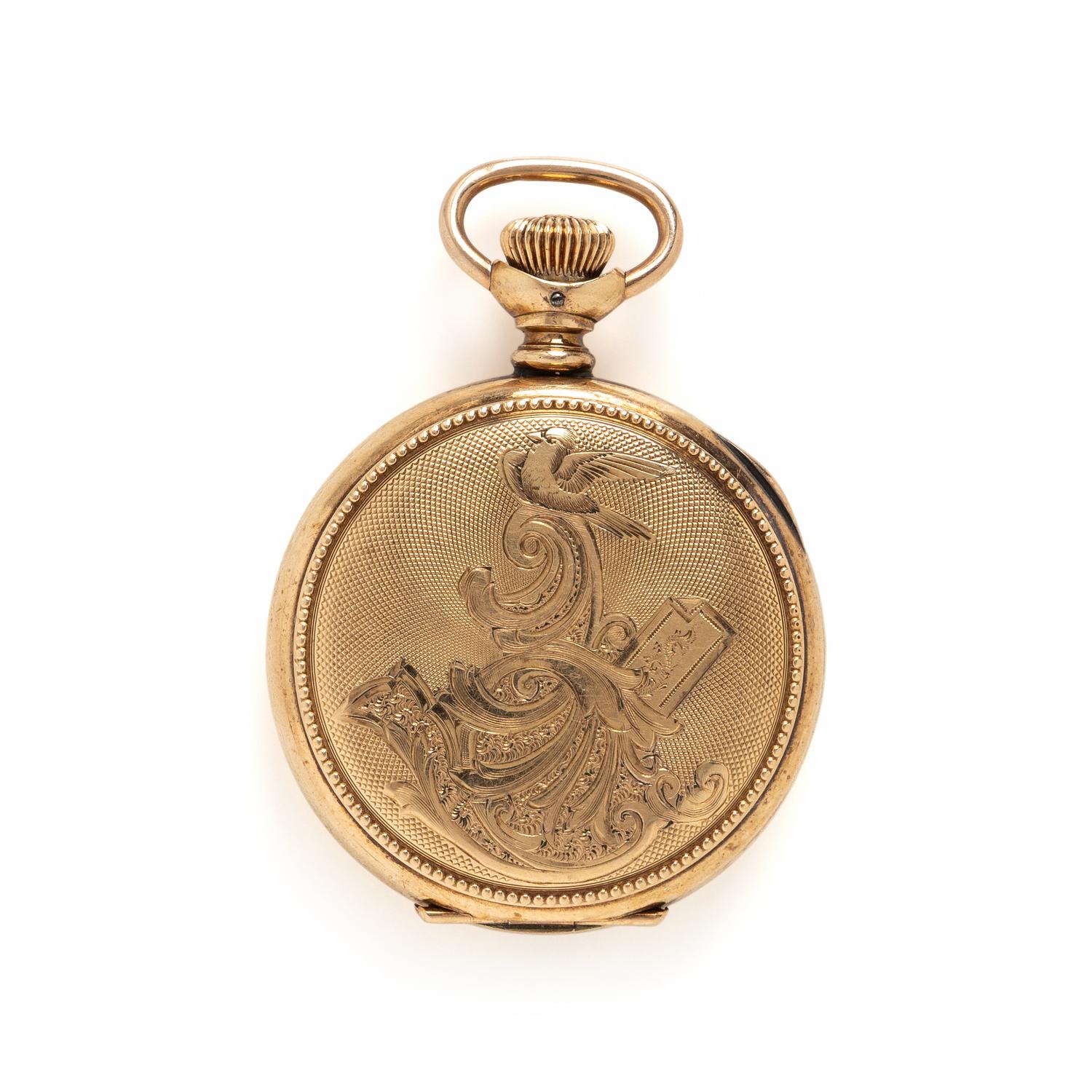 Hampden, Yellow Gold Hunter Case Pocket Watch