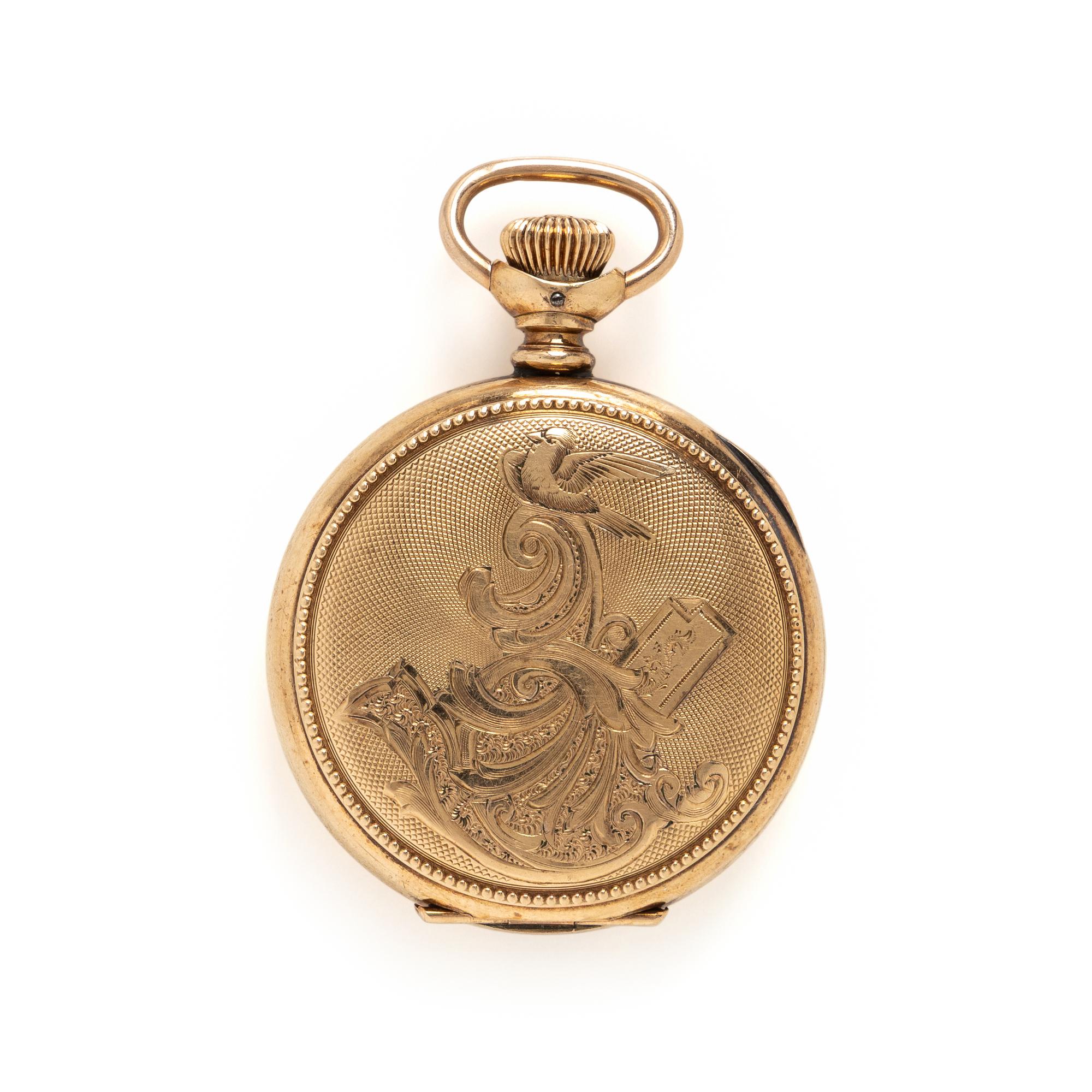 Hampden, Yellow Gold Hunter Case Pocket Watch