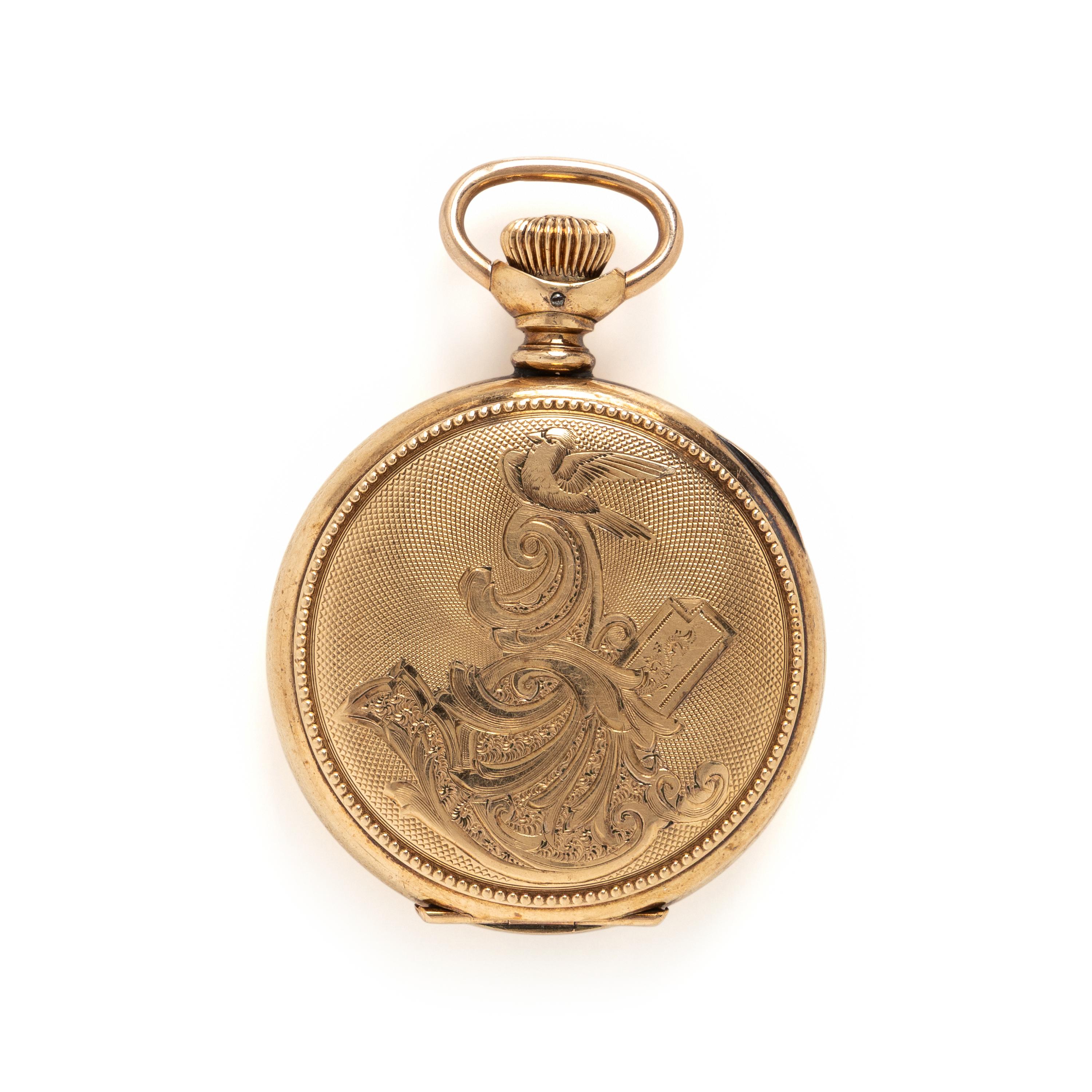 Hampden, Yellow Gold Hunter Case Pocket Watch