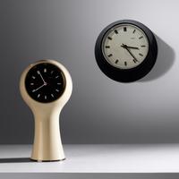 Table Clock and Wall Clock, model T1 and M1, c. 1960 Secticon, Italy/Switzerland
