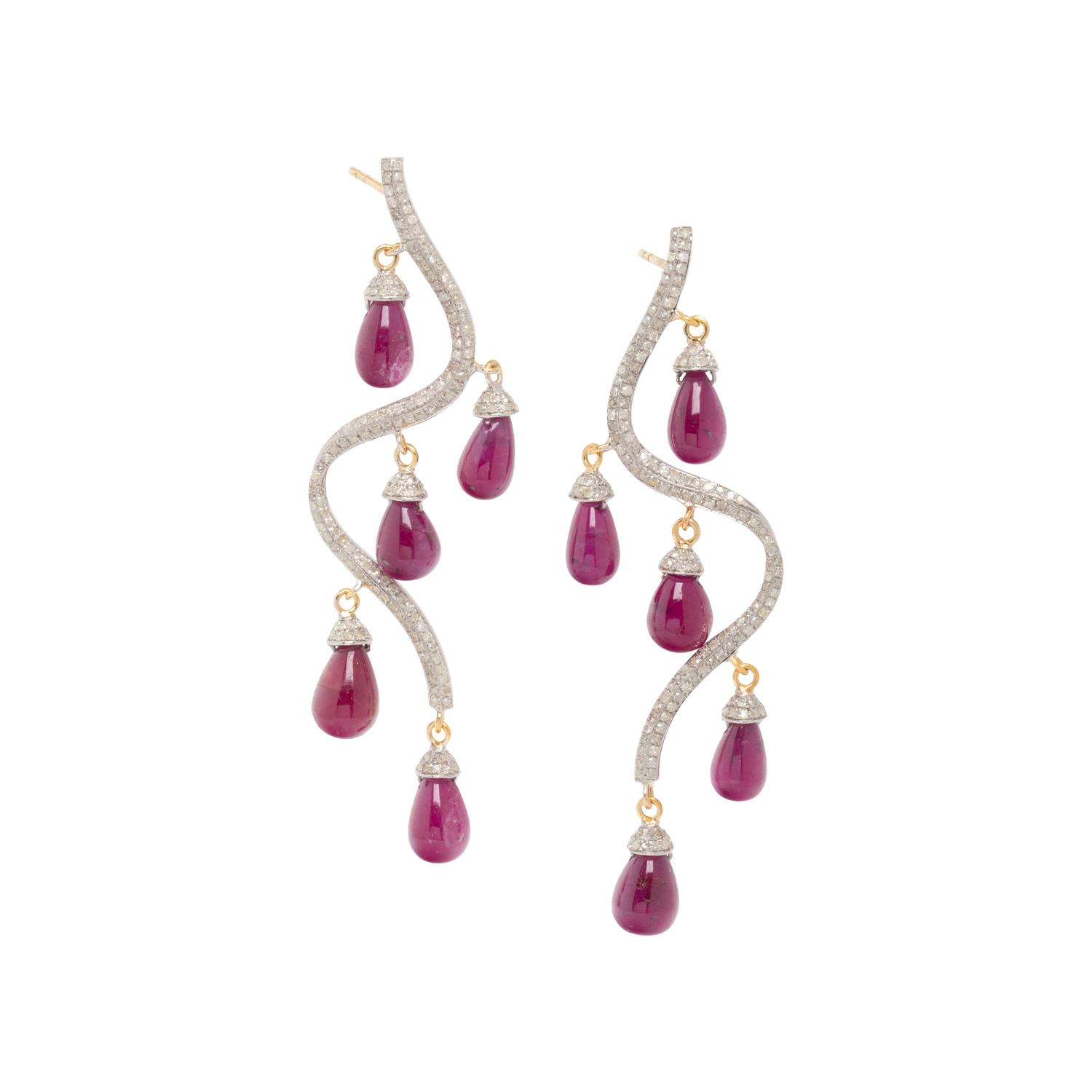 RUBY AND DIAMOND EARRINGS