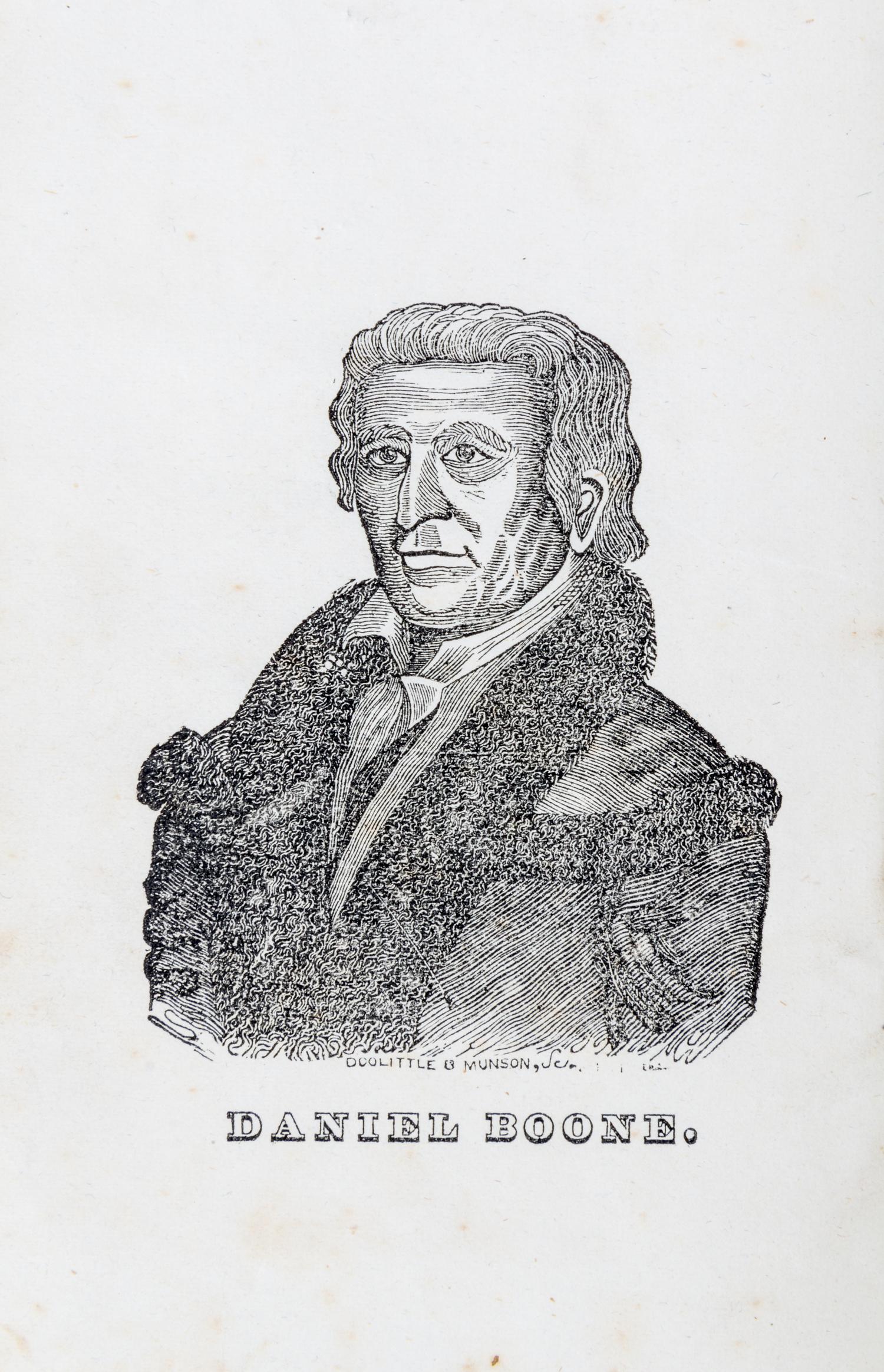 (BOONE, DANIEL) FLINT, TIMOTHY. Biographical Memoir of Daniel Boone. Cincinnati, 1842.