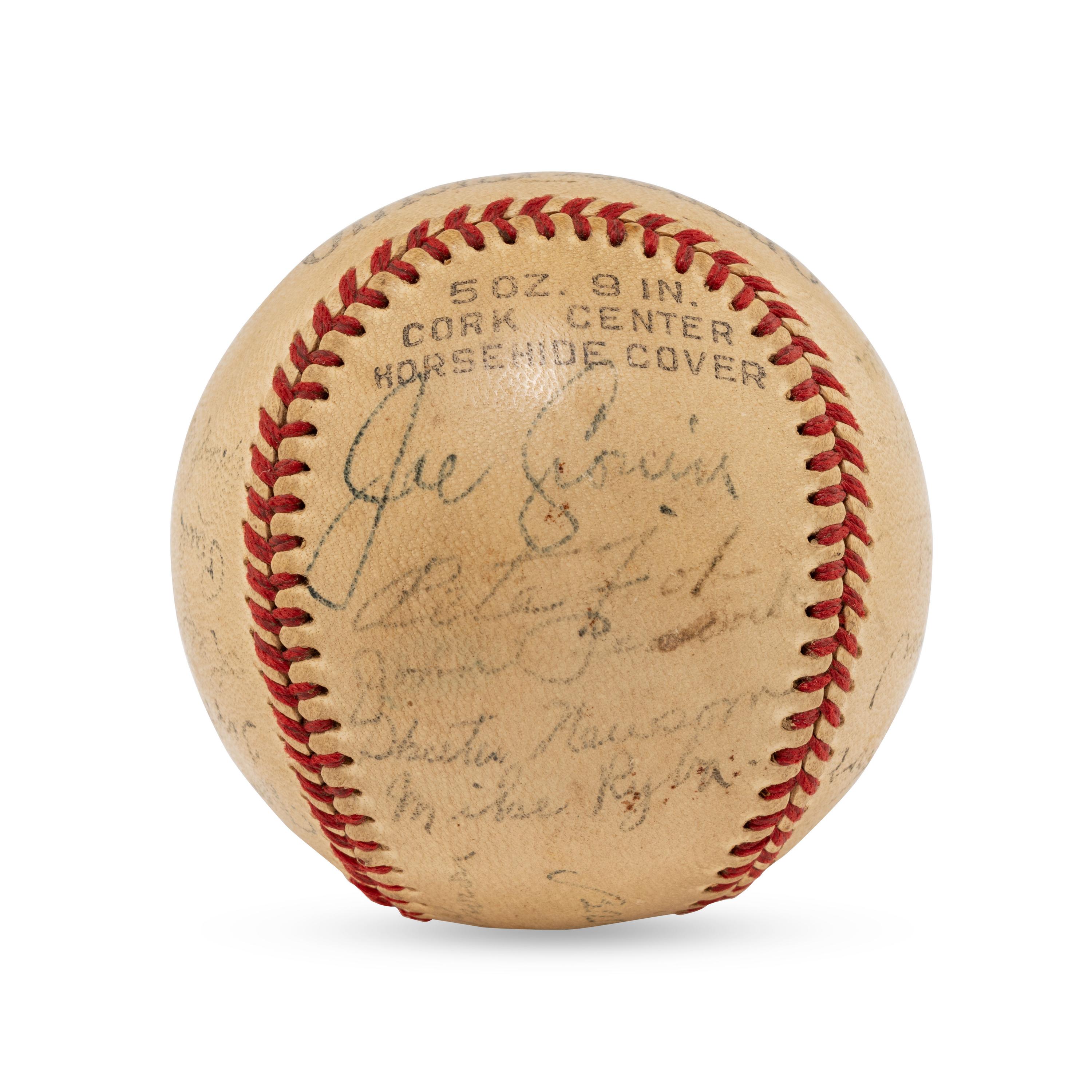 A 1941 Boston Red Sox Team Signed Autograph Baseball (Beckett Authentication Services Letter of Authenticity)