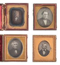 [EARLY PHOTOGRAPHY]. 36 sixth plate daguerreotypes featuring men of varying ages.