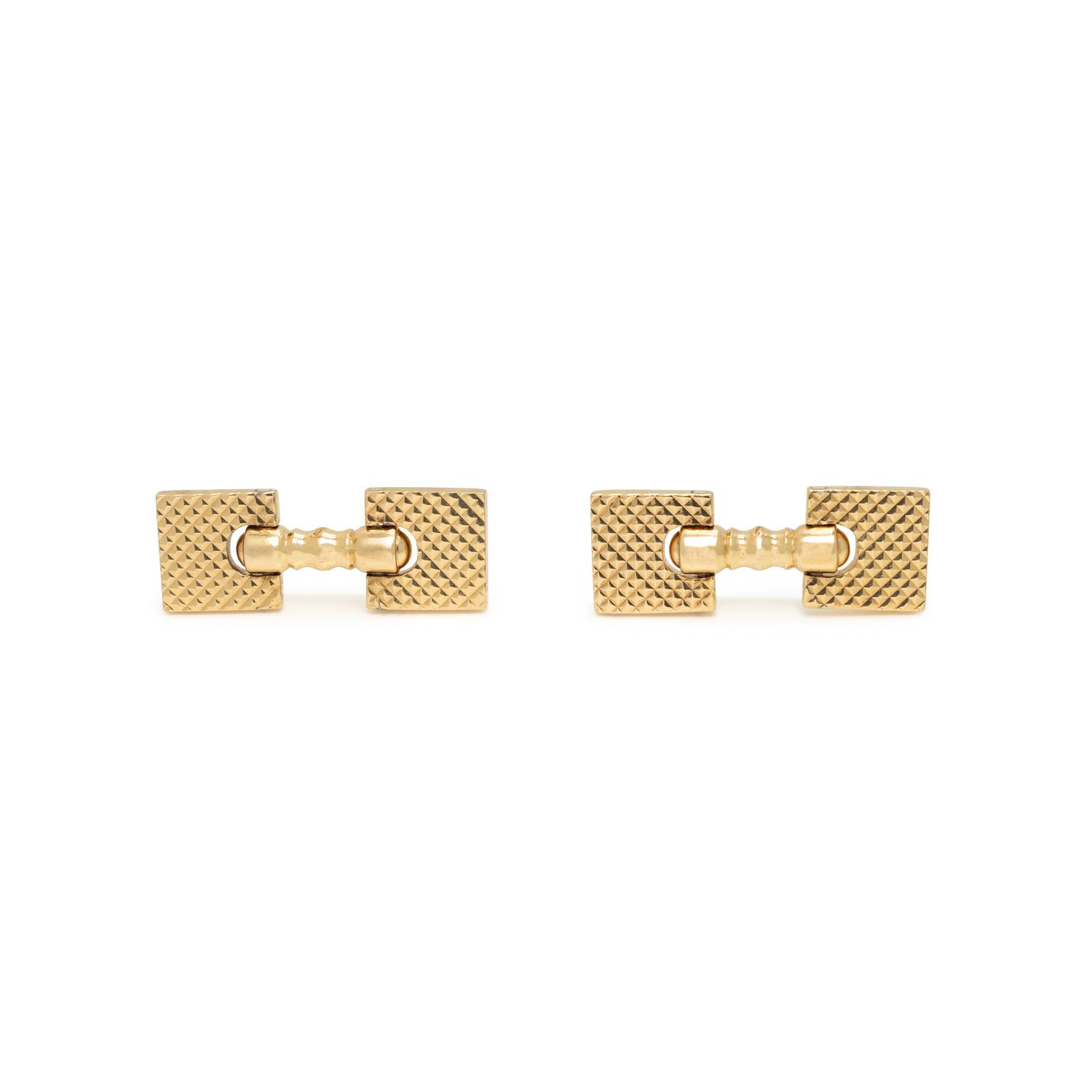 YELLOW GOLD CUFFLINKS
