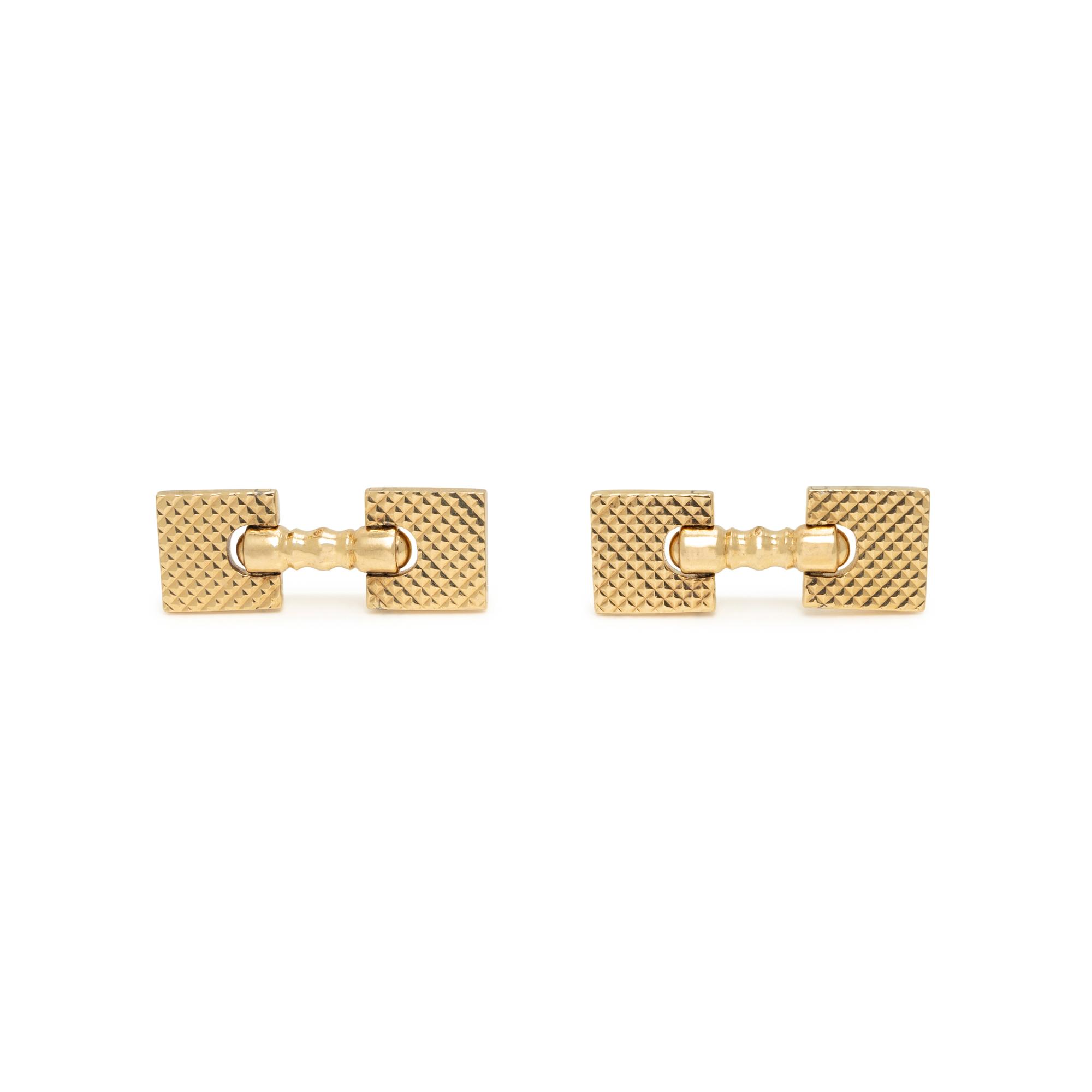 YELLOW GOLD CUFFLINKS