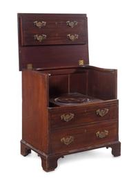 A George III Mahogany Bedside Commode Cabinet