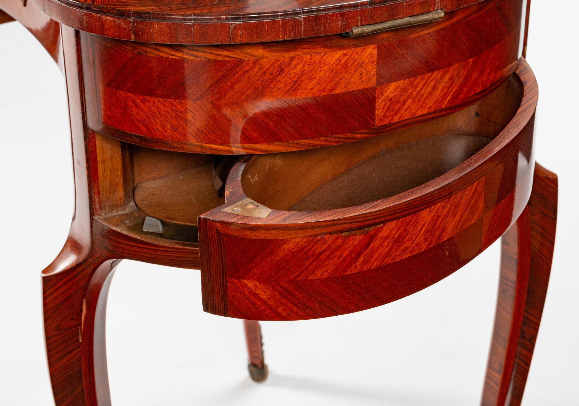 A French Mechanical Kidney-Shaped Dressing Table — 19TH CENTURY