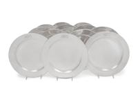 A Set of Twelve American Silver Plates