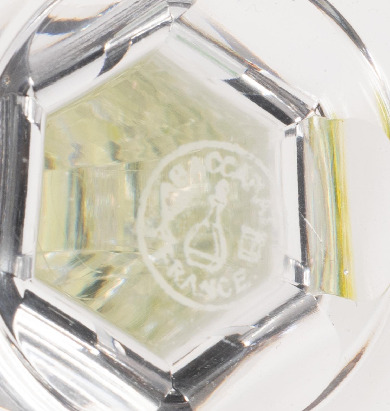 A Collection of Baccarat Colored Cut-to-Clear Wine Glasses