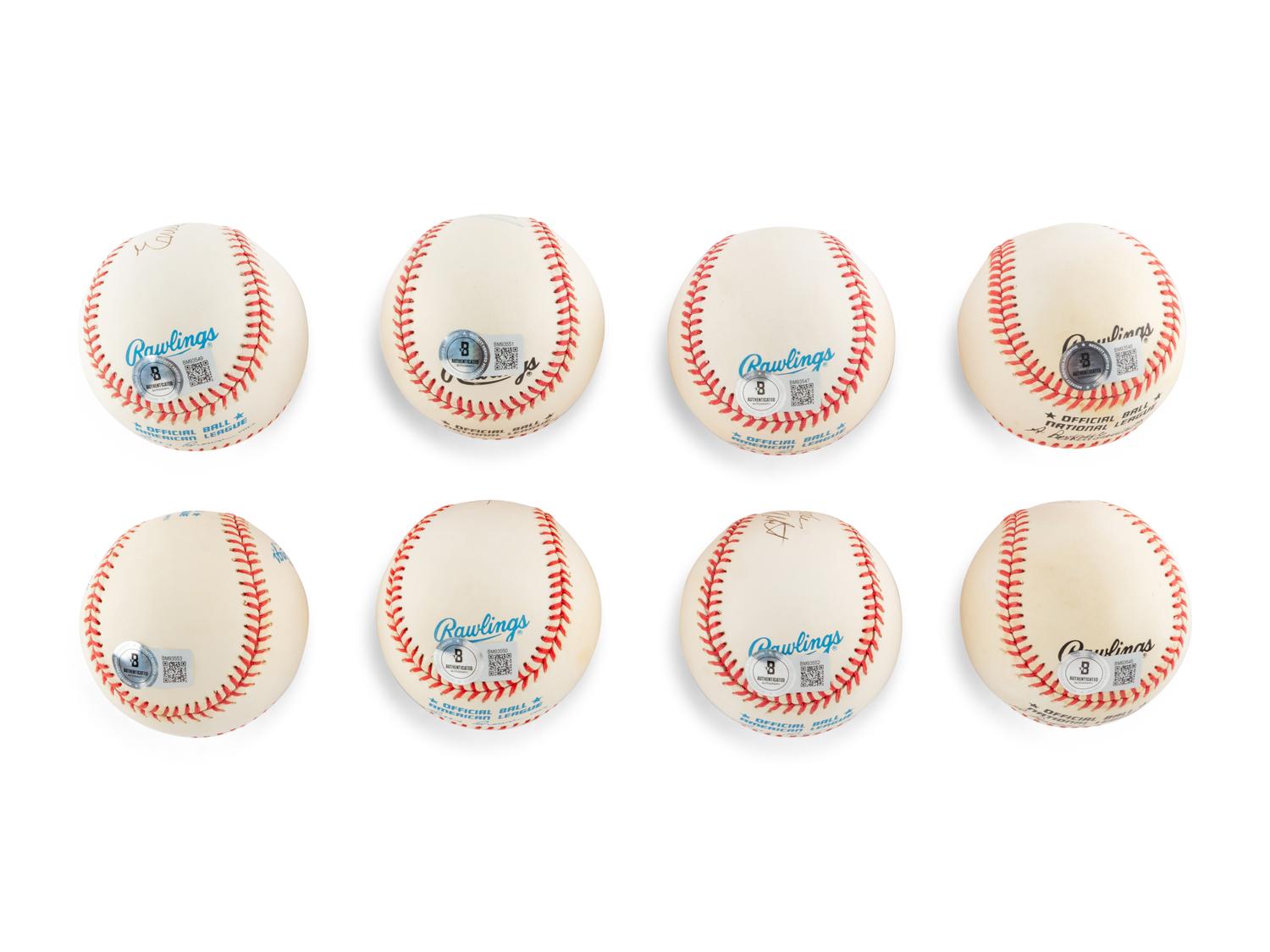 A Group of Hall of Fame Broadcaster Signed Autograph Baseballs (Beckett Authentication Services),