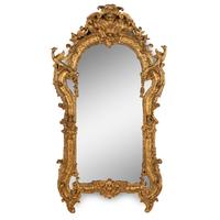 A Régence Carved Giltwood Mirror