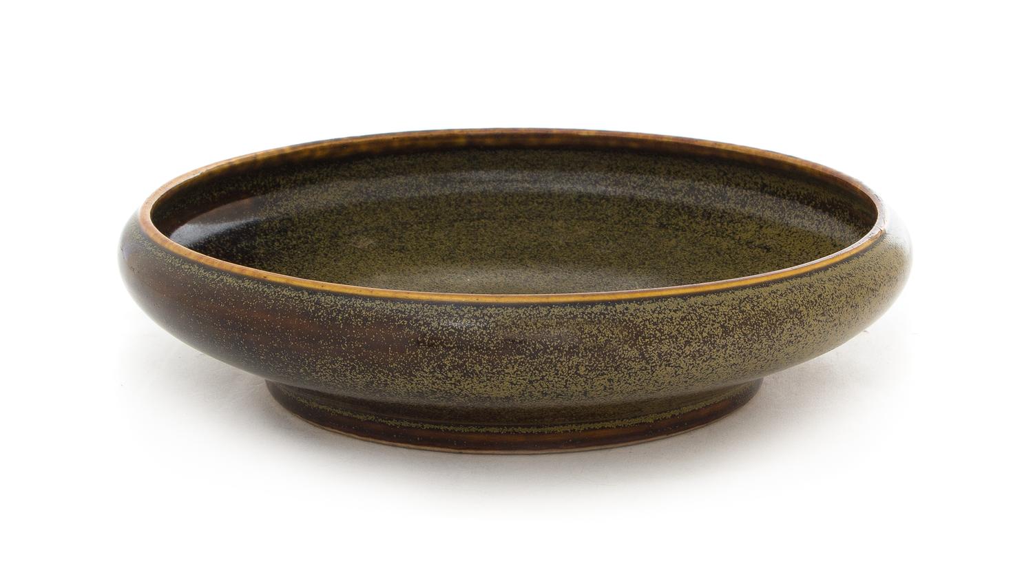 A Chinese Teadust Glazed Porcelain Bulb Bowl Diameter 9 inches. — 19TH/20TH CENTURY