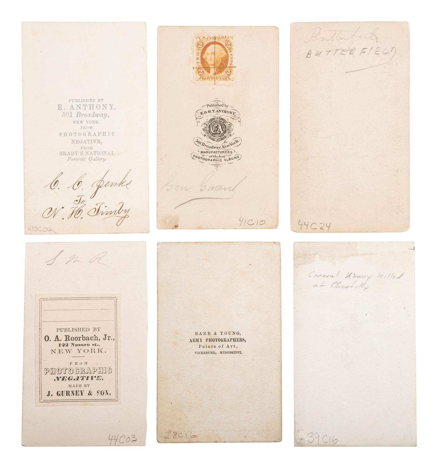 [CIVIL WAR]. A group of 12 CDVs including Union Generals, comprising: