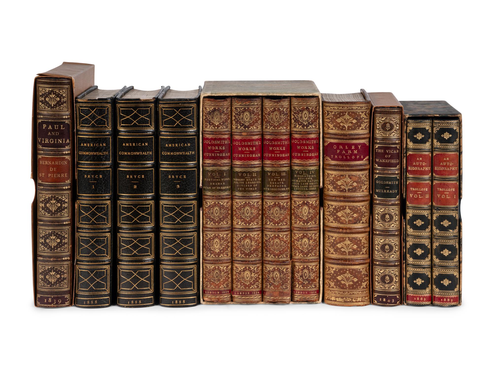 [BINDINGS]. A group of 8 finely bound works, comprising: