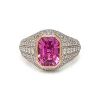 PINK SAPPHIRE AND DIAMOND RING
