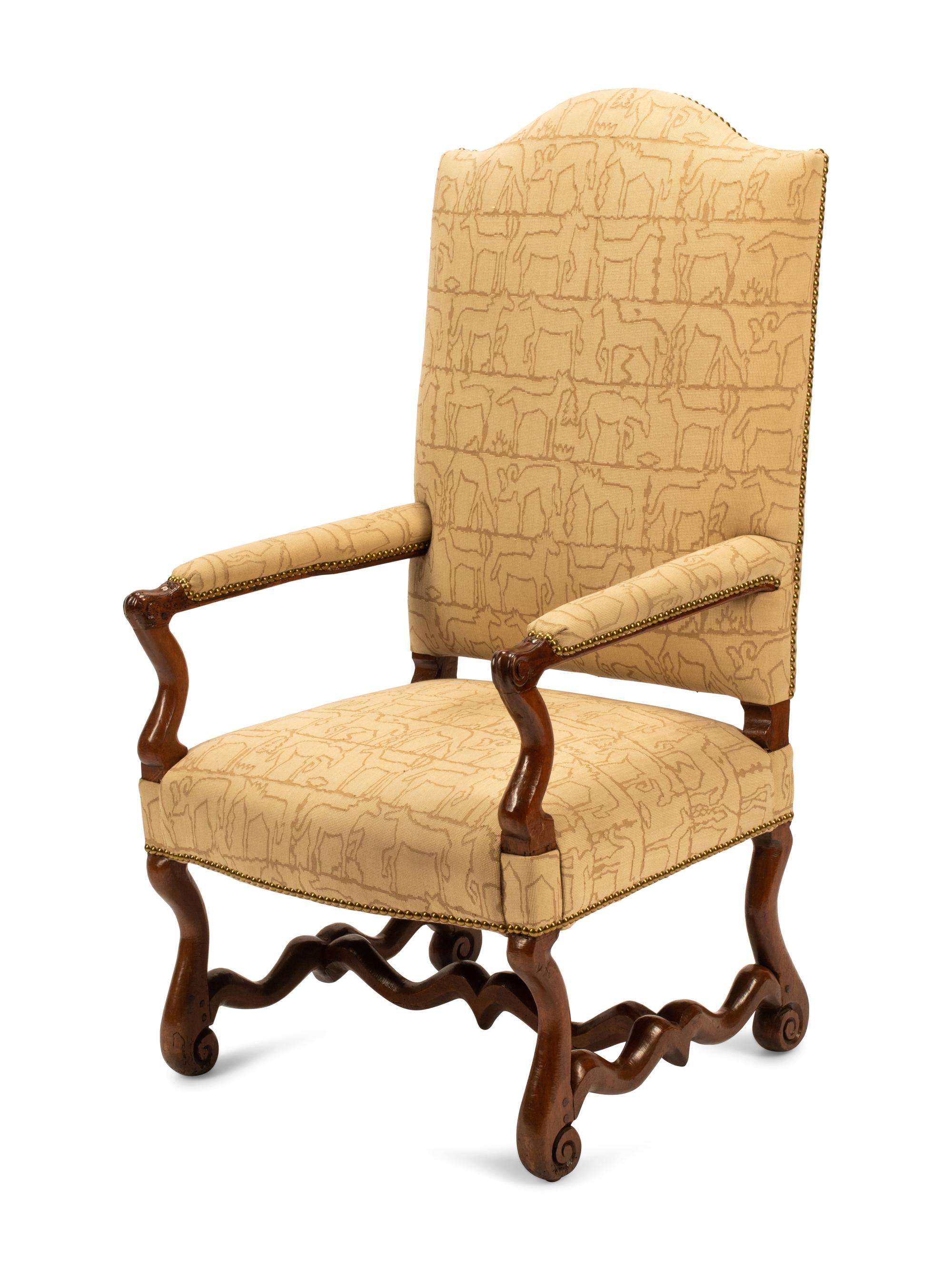 A Louis XIII Walnut Armchair