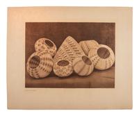 CURTIS, Edward (1868-1952). A group of 8 photogravures of Pomo, Washo, Yokuts and other California Native American baskets, portfolios 14 and 15: