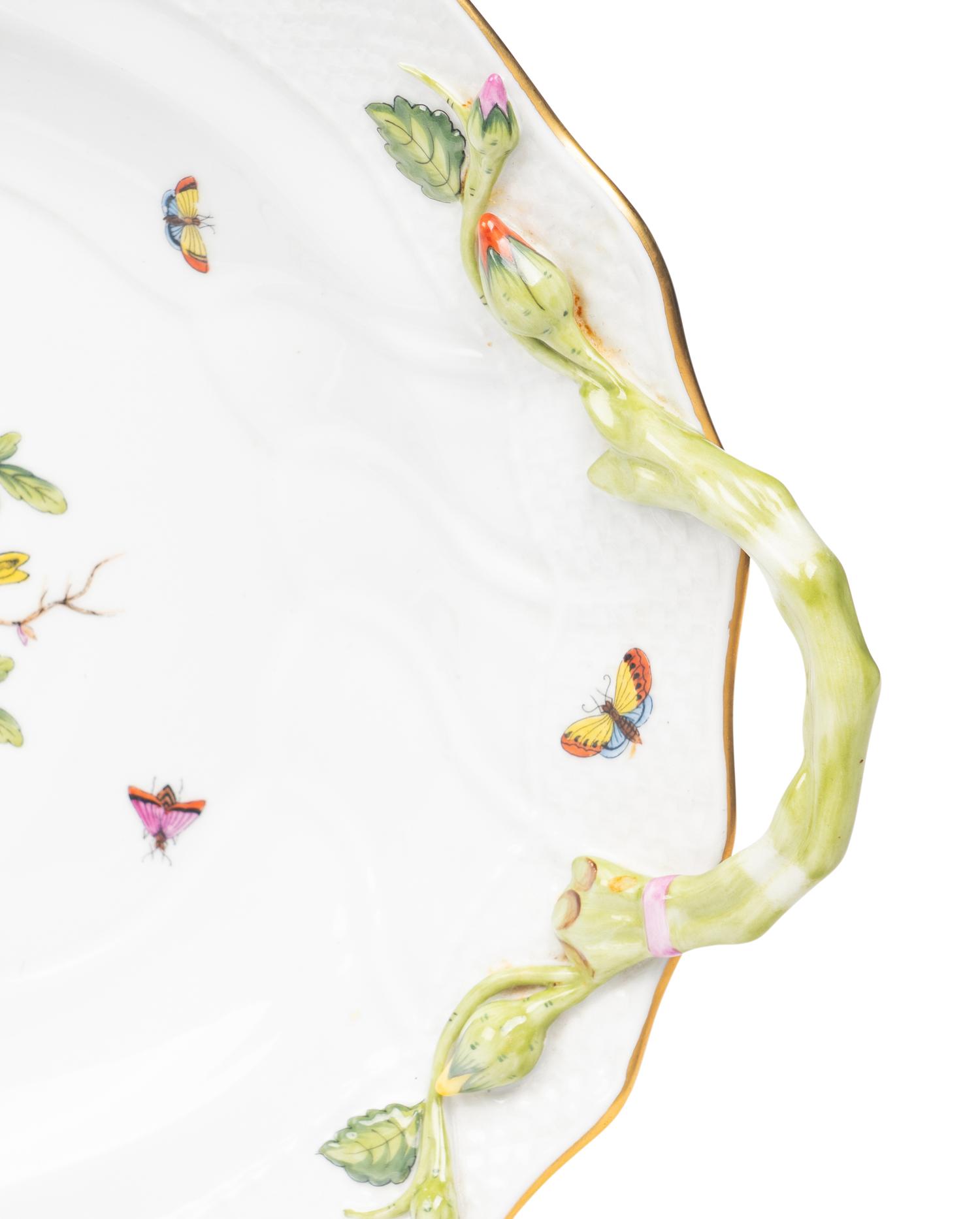 Three Herend Rothschild Bird Porcelain Platters
