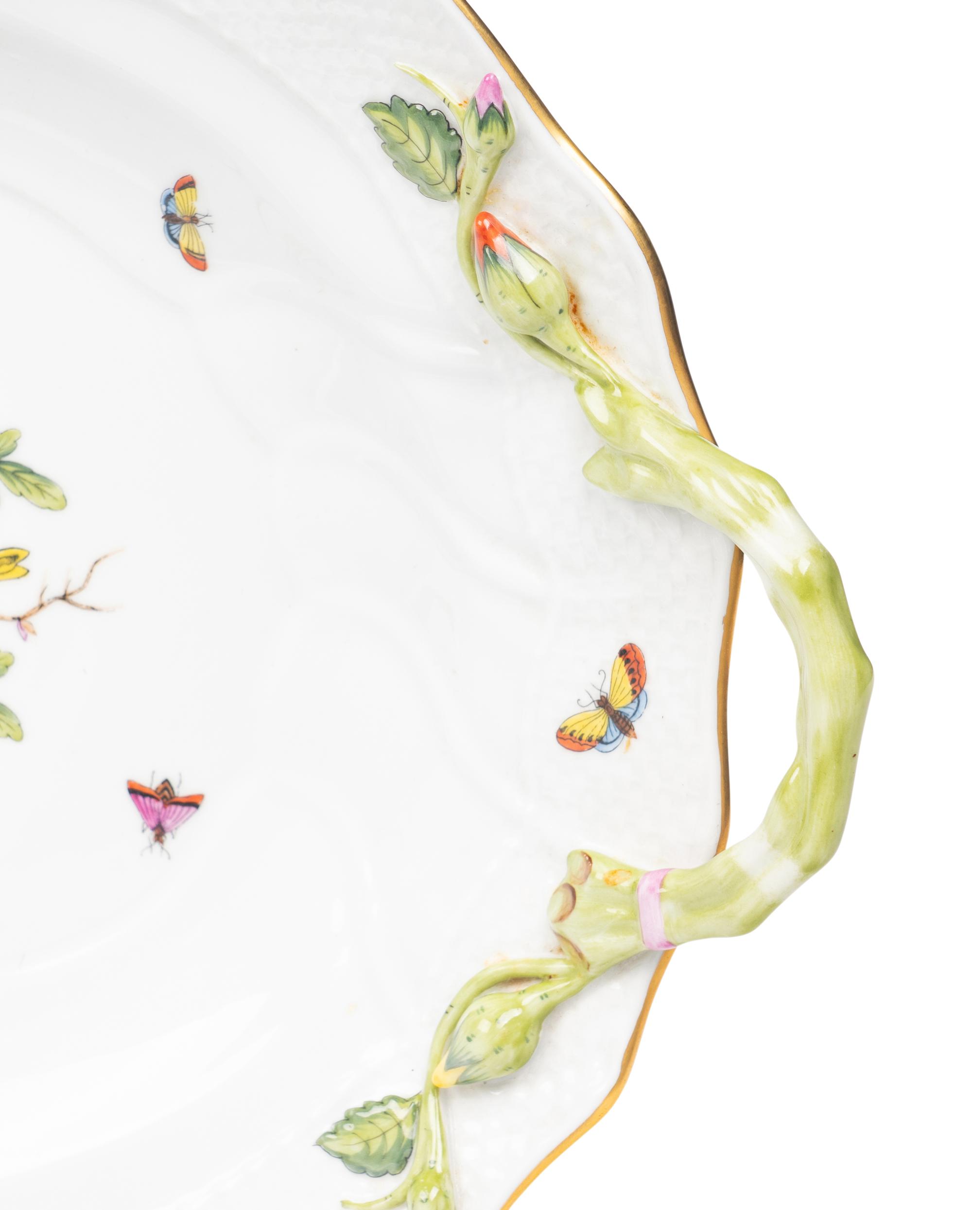 Three Herend Rothschild Bird Porcelain Platters