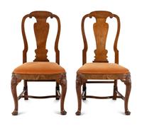 A Pair of George II Style Mahogany Side Chairs