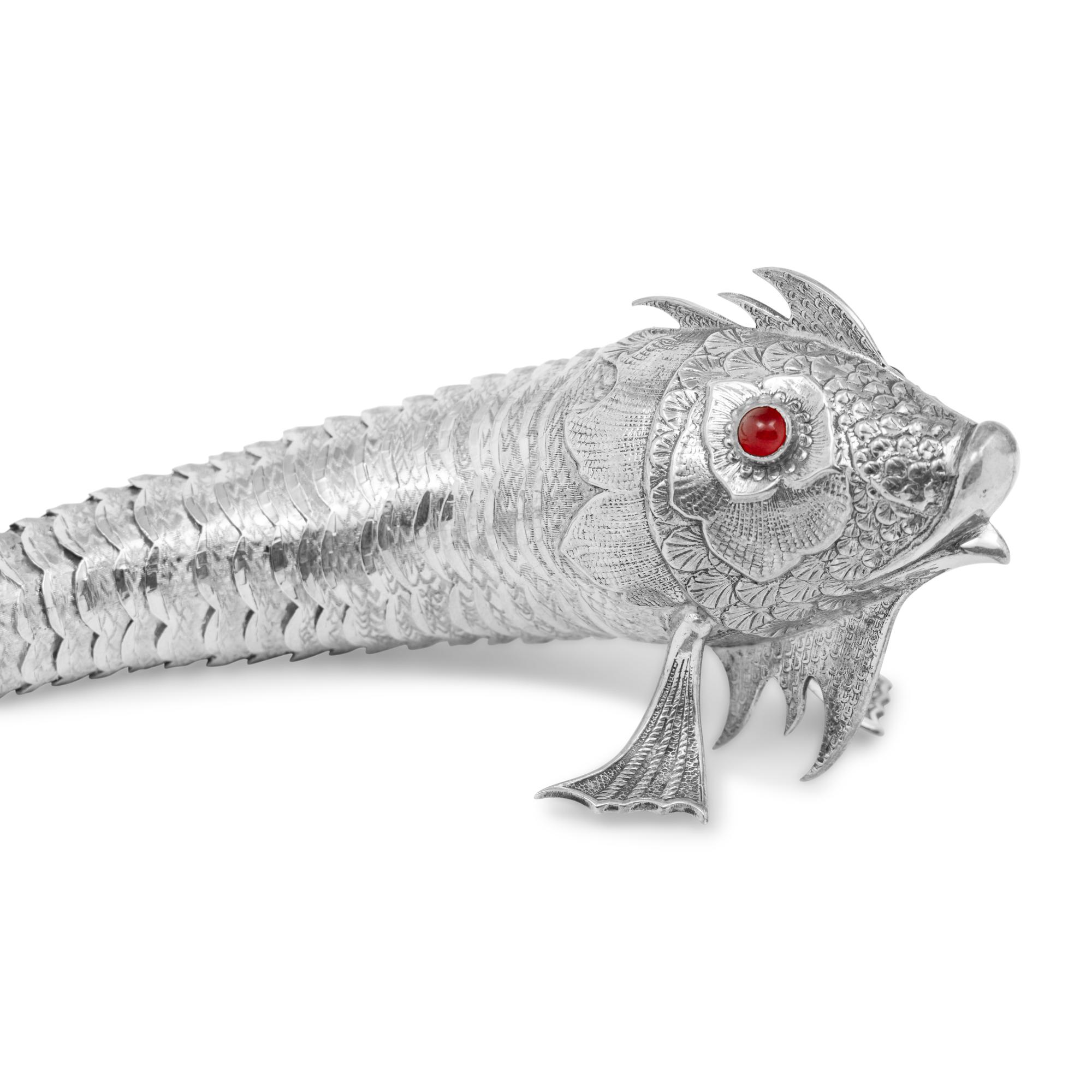 Two Spanish Silver Articulated Fish