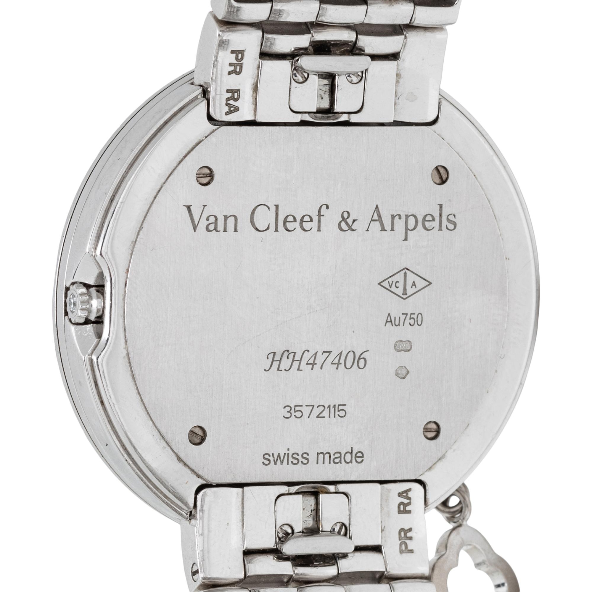 VAN CLEEF & ARPELS, REF. HH47406 WHITE GOLD AND DIAMOND 'CHARMS' WATCH