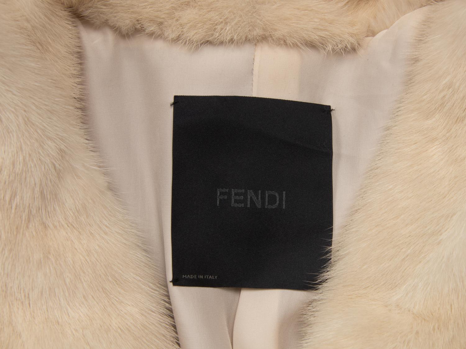 Fendi White Mink Coat