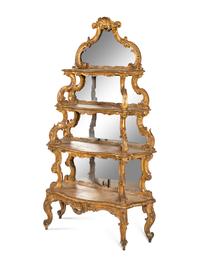 A North Italian Giltwood Four-Tier Étagère