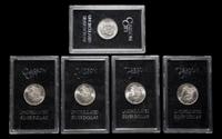 A Group of Five 1880-CC GSA: Morgan $1 Coins