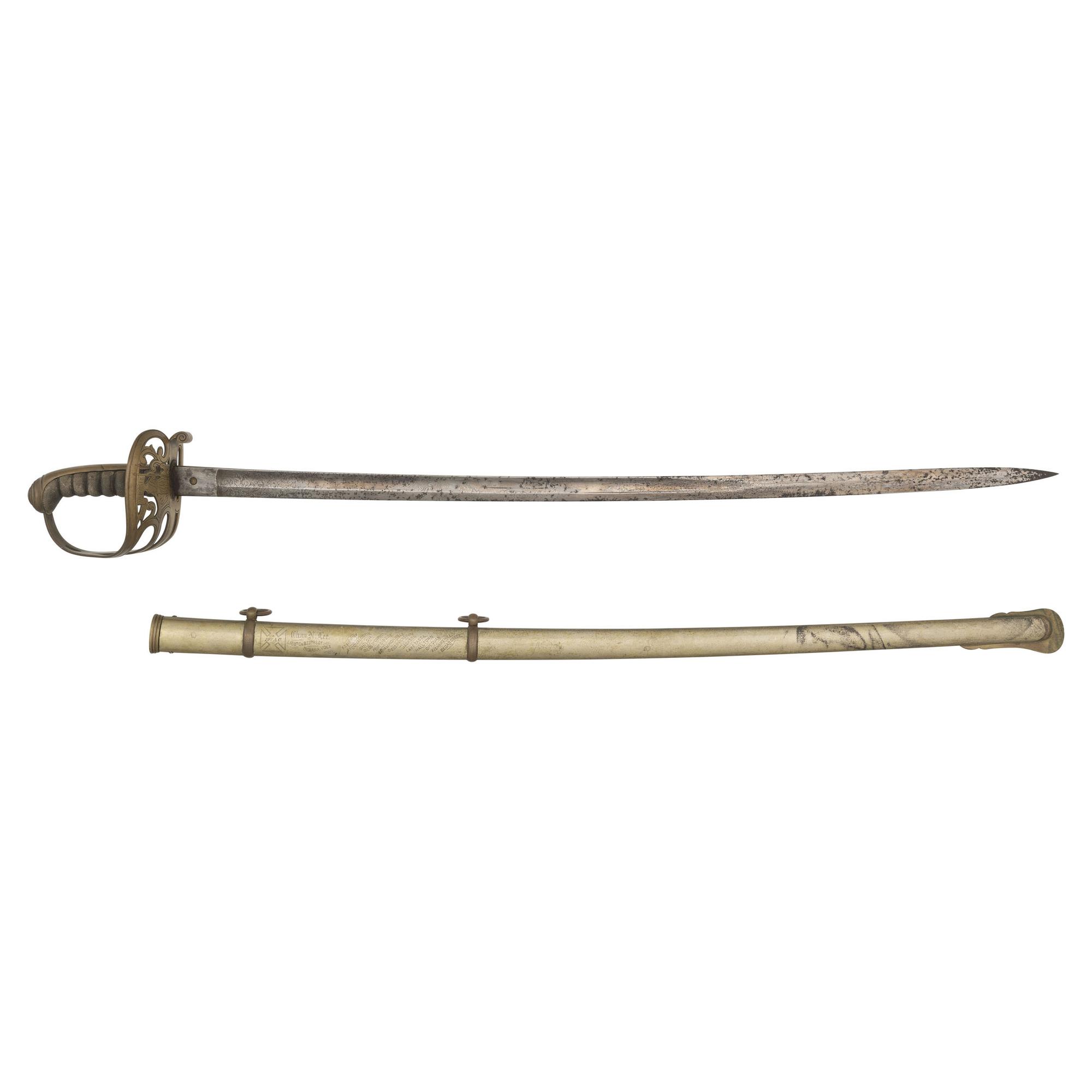 Clauberg Non-Regulation Staff & Field Officers Sword of Lt. Charles Lee - 11th Indiana Volunteer Infantry