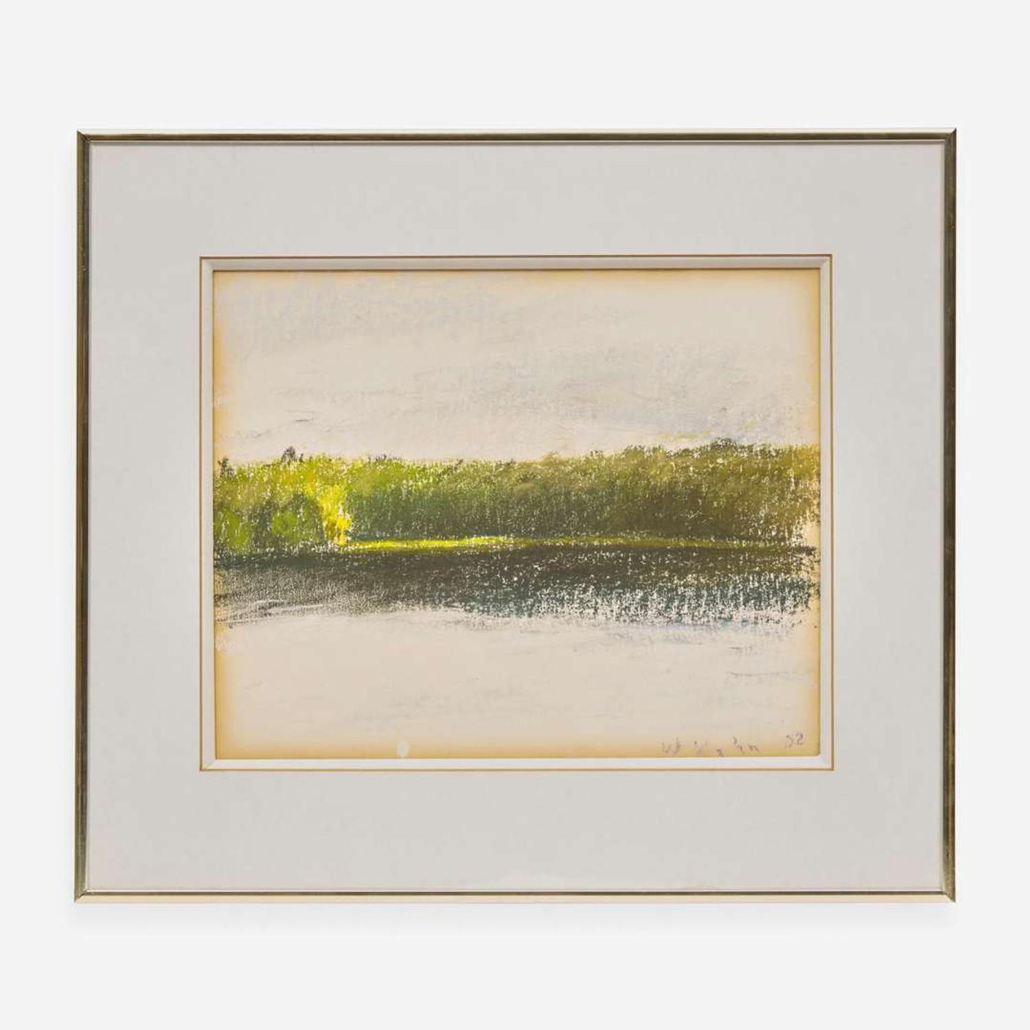 Wolf Kahn (American/German, 1927–2020) South Pon Shore Line
