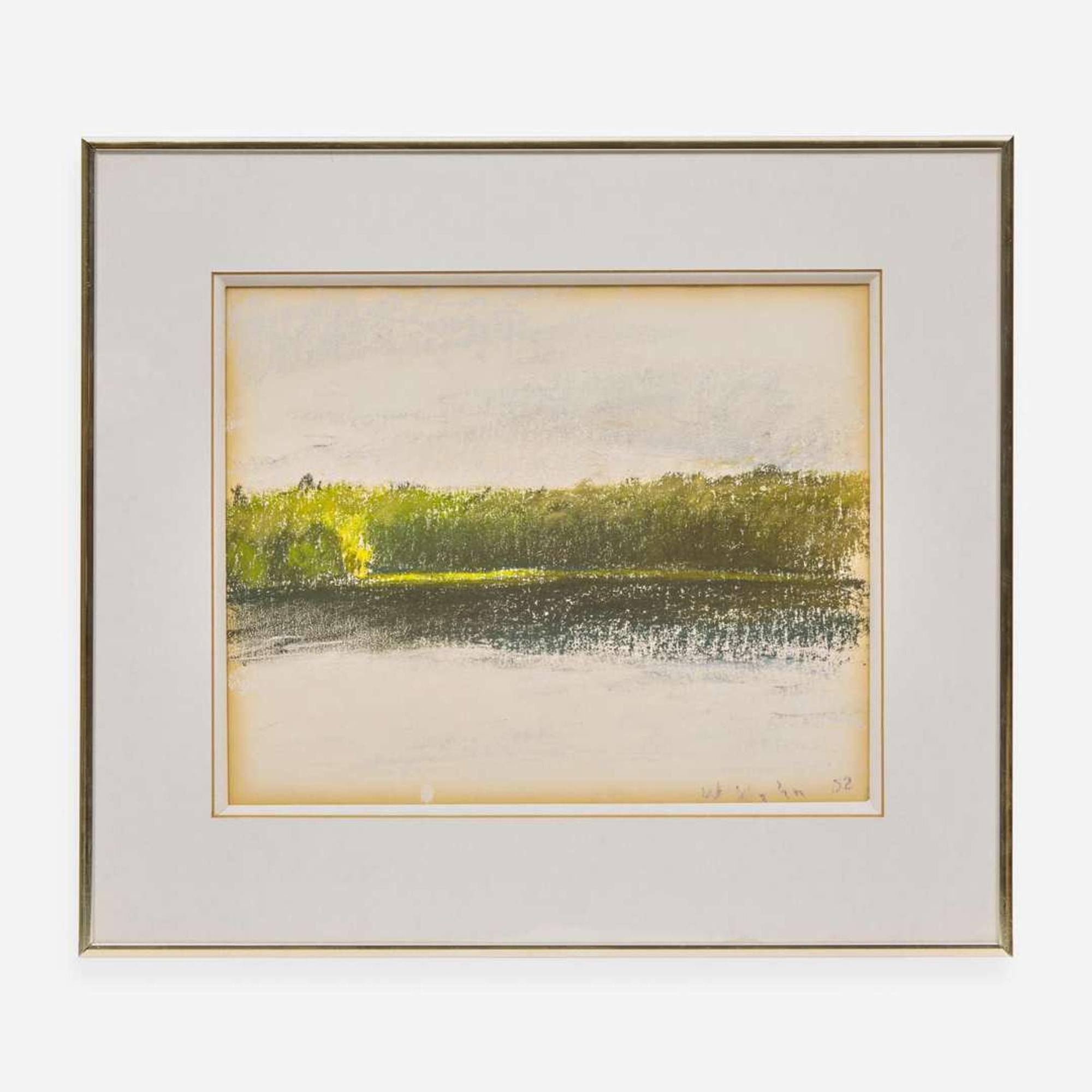 Wolf Kahn (American/German, 1927–2020) South Pon Shore Line