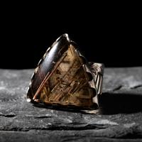 Jared Chavez (San Felipe, b. 1976) — Silver and Tourmalated Quartz Ring