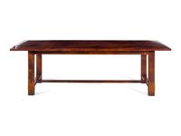 A Contemporary Walnut Trestle Table