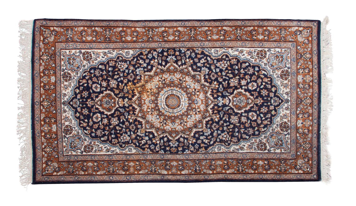 Two Persian Wool Mats Larger: 5 feet 2 inches x 2 feet 11 inches. — 2ND HALF 20TH CENTURY