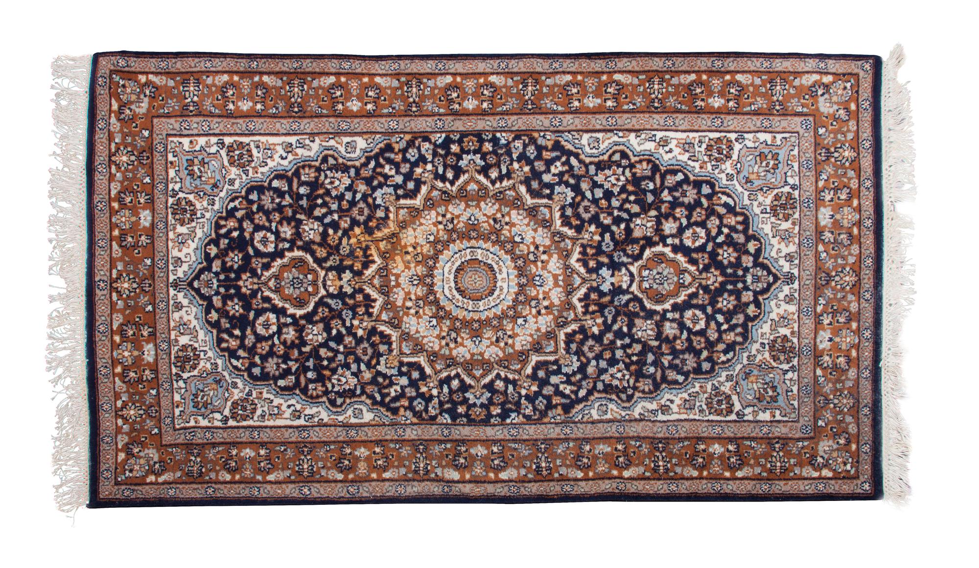 Two Persian Wool Mats Larger: 5 feet 2 inches x 2 feet 11 inches. — 2ND HALF 20TH CENTURY