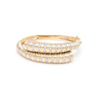 BICOLOR GOLD AND DIAMOND BANGLE BRACELET