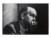 U.S. Ambassador to Iran Richard Helms, formerly CIA Director, during his testimony at Watergate hearings, Washington DC , 1973; printed ca. 1973