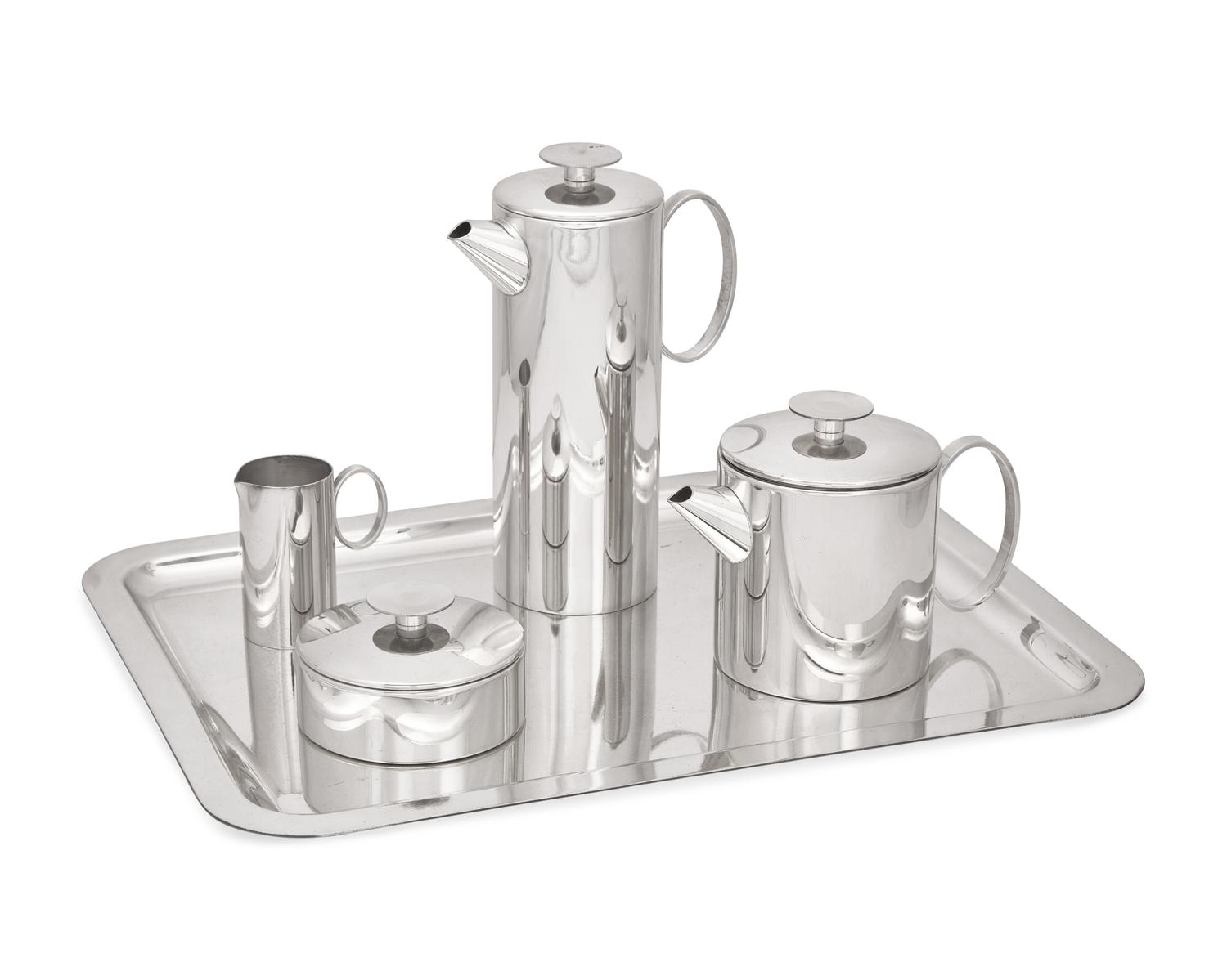 A Christofle Silver-Plate Five-Piece 'Mercury' Tea and Coffee Service