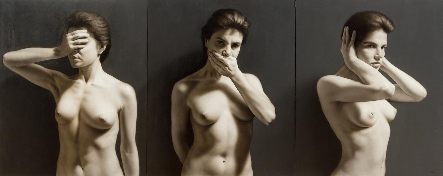 Bernardo Torrens, (Spanish, b. 1957), Triptych, 2004