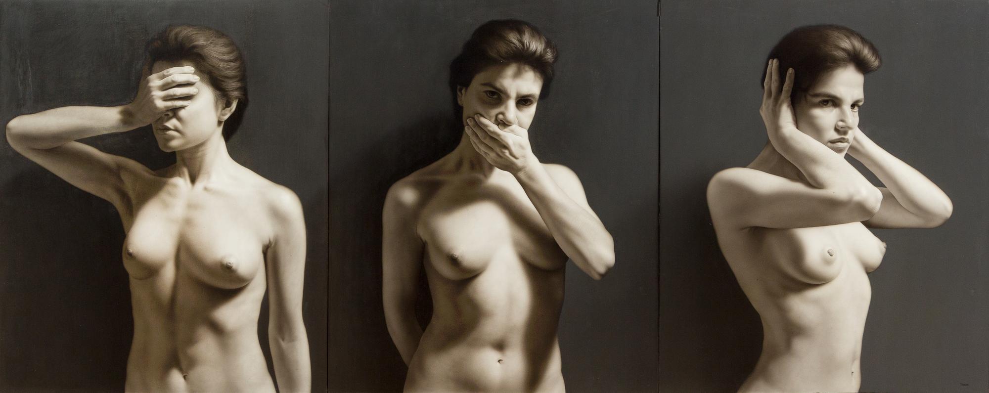 Bernardo Torrens, (Spanish, b. 1957), Triptych, 2004