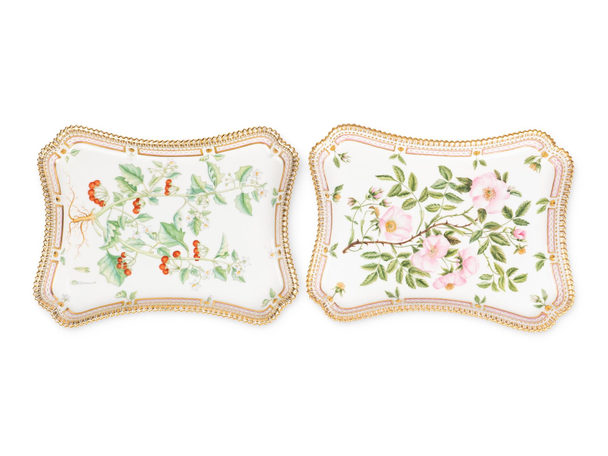 A Royal Copenhagen Flora Danica Porcelain Tray