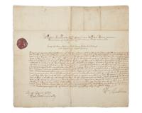 [Philadelphia & Pennsylvania] Markham, William. Manuscript Document, signed