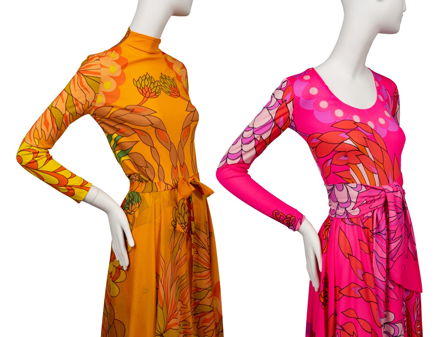 Two La Mendola Dresses, Including the "Magic Dress", 1970s