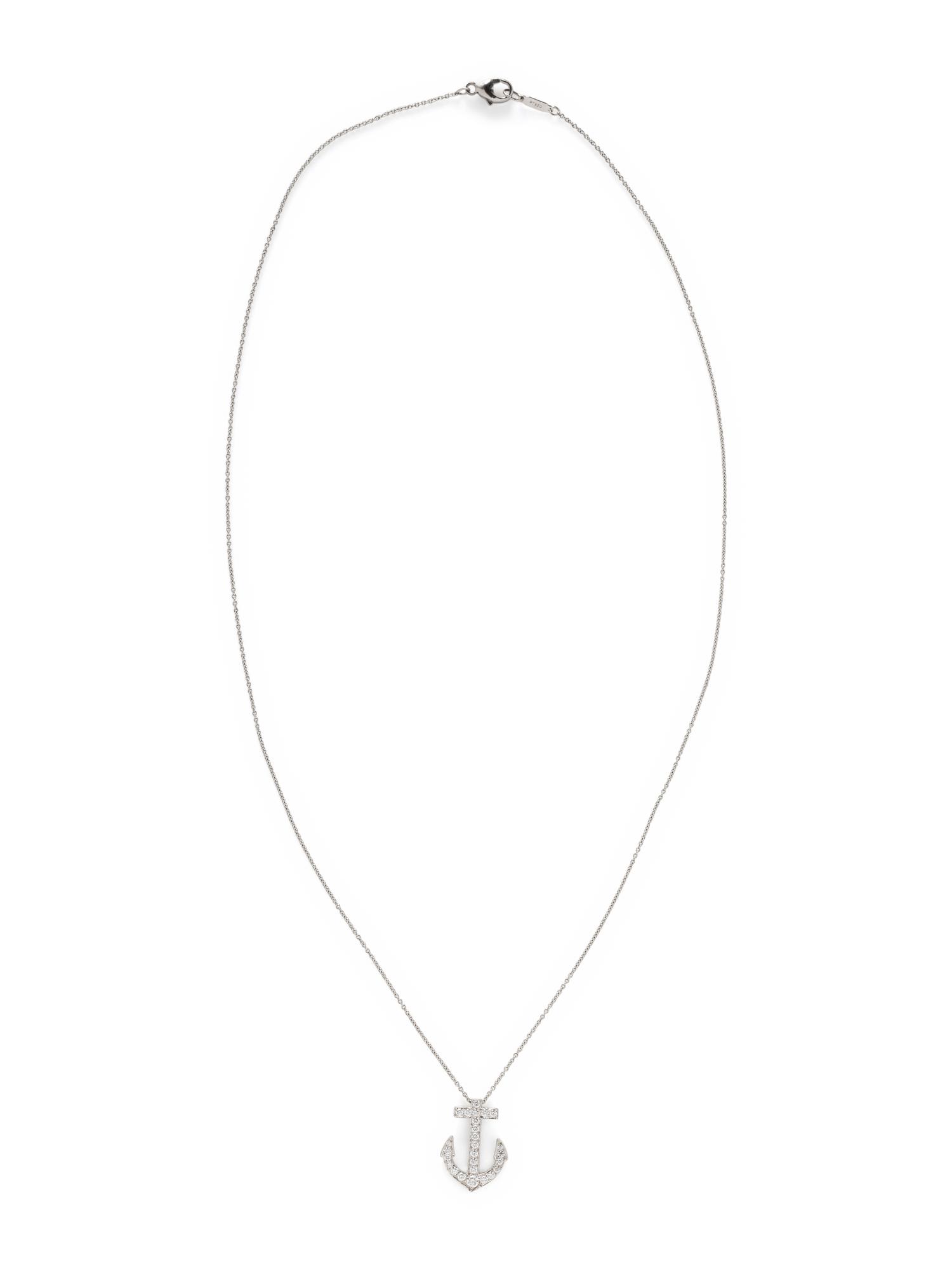 TIFFANY & CO., PLATINUM AND DIAMOND ANCHOR NECKLACE