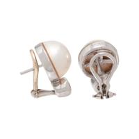 MABÉ PEARL AND DIAMOND EARRINGS
