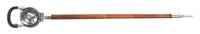 An English Chromed and Mahogany Munitions Shooting Stick, Elite, Height overall 35 1/4 inches.