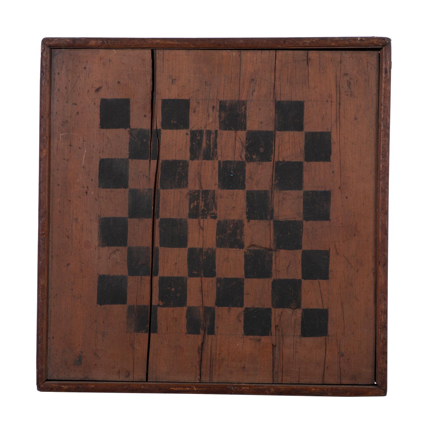 Four Paint Decorated Checkerboards